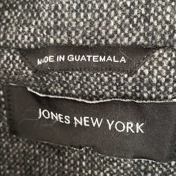 Jones New York Charcoal Trench Coat Womens Mid Length Relaxed Button Up 1X - Picture 3 of 9